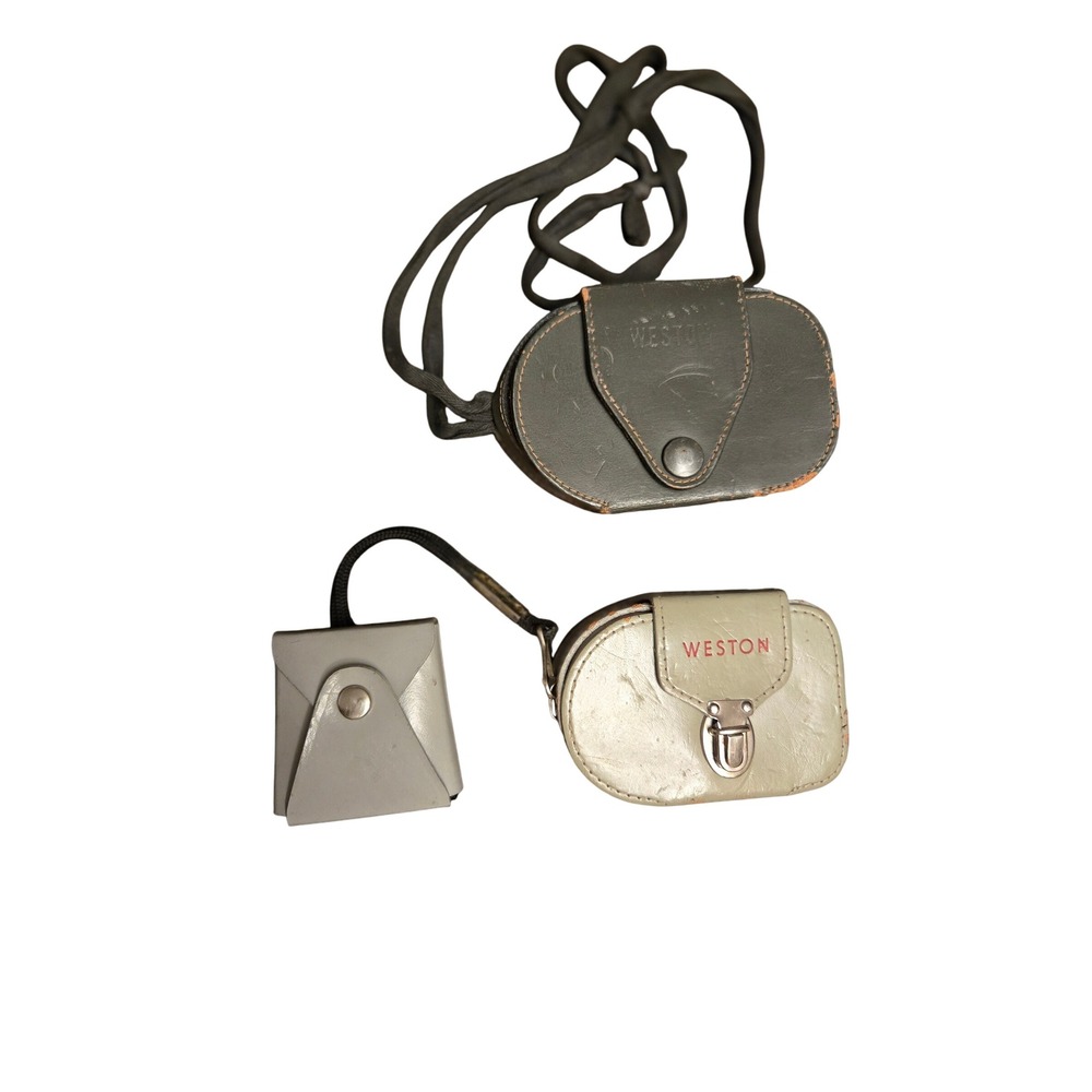 2 Vintage Weston Light Exposure Meter With Leather Cases: Model III‎ & V.